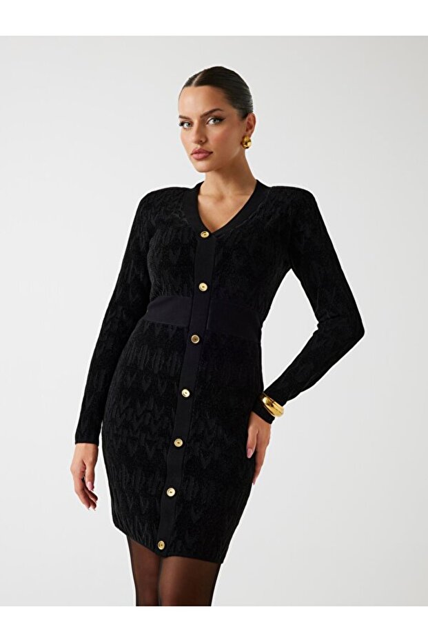 Adele Kadın Triko Elbise - 1