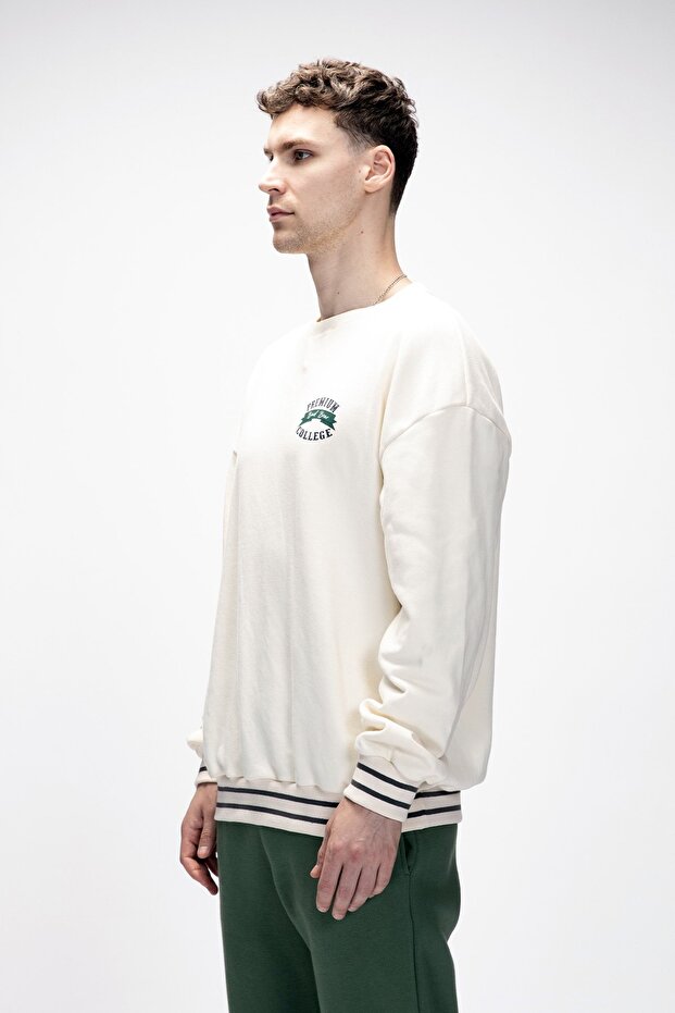 Vecna Marshmallow Oversize Erkek Baskılı Sweatshirt - 2