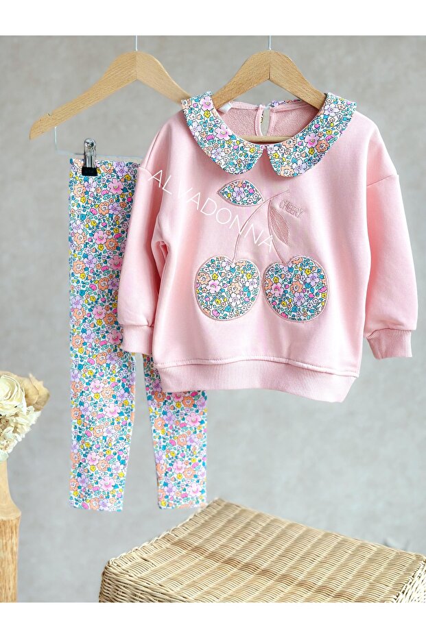 Baby Collar Girl's Bottom and Top Set