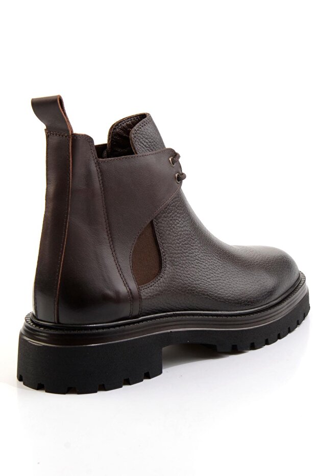 Kahve Hakiki Deri Erkek Bot & Bootie E02304093140 - 3