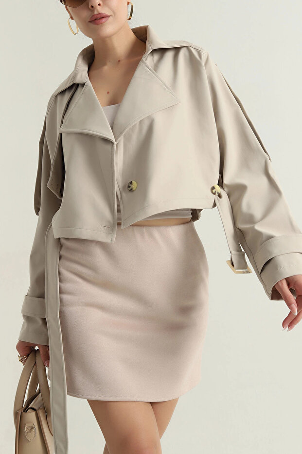 Kadın Düğmeli Soft Mont - 2