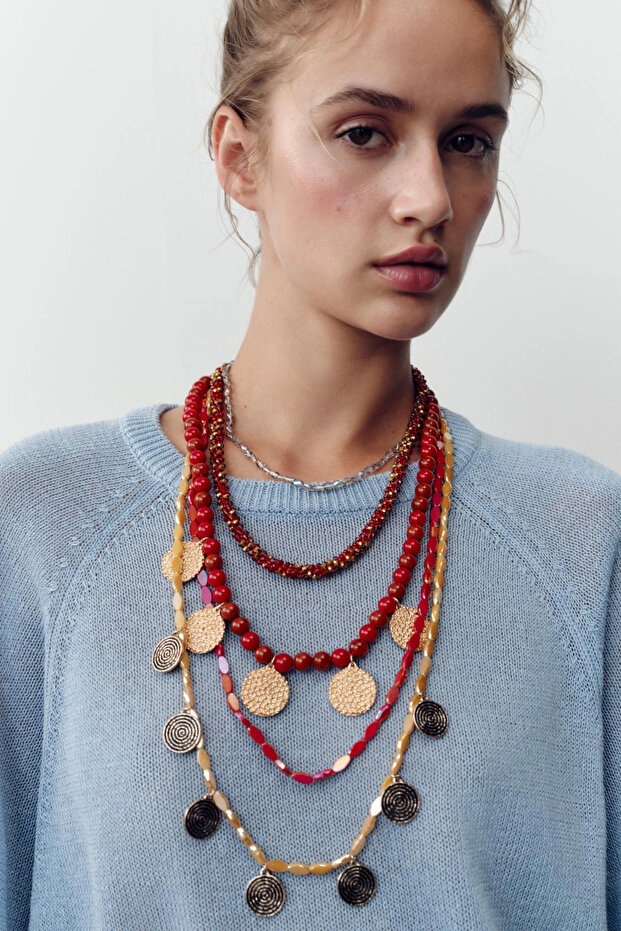 Çoklu Charmlı Kolye - 3