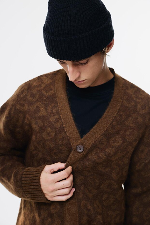 Leopar desenli hırka - 7