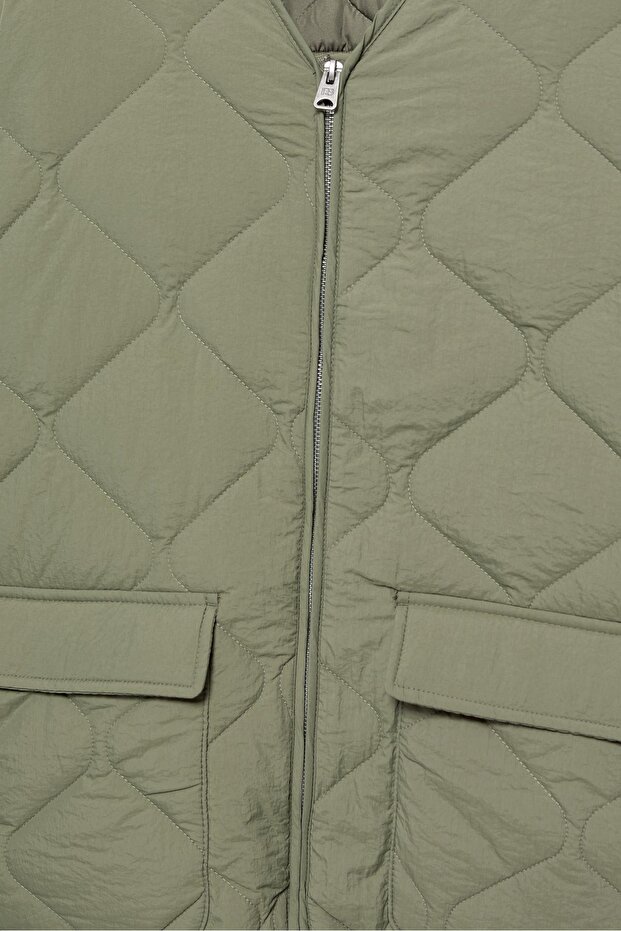 Hafif cepli kapitone ceket - 7