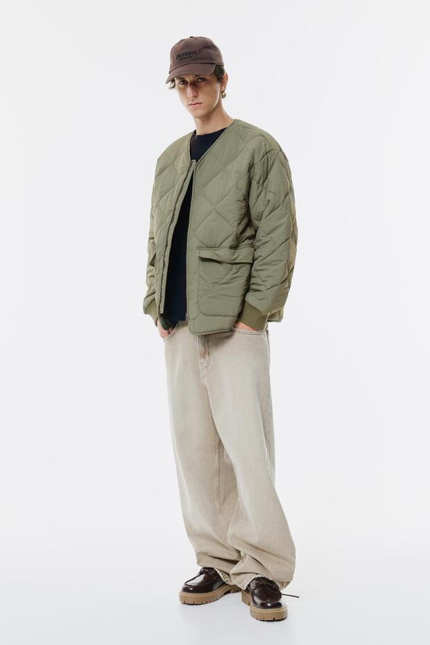 Hafif cepli kapitone ceket - 2