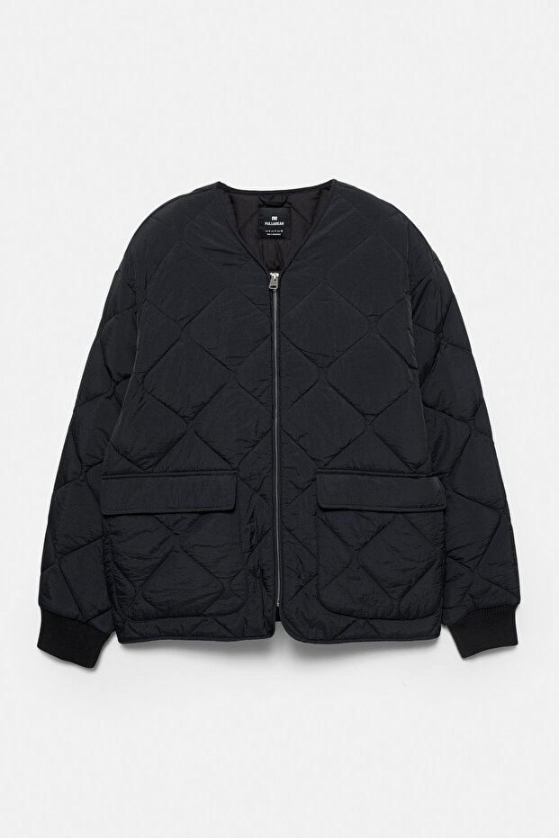 Hafif cepli kapitone ceket - 6