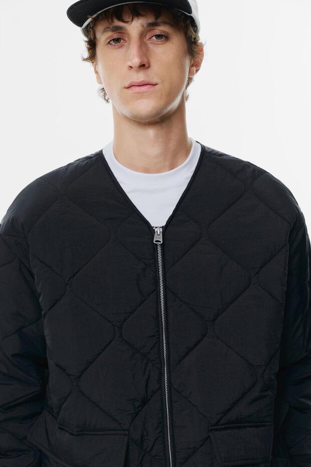 Hafif cepli kapitone ceket - 5