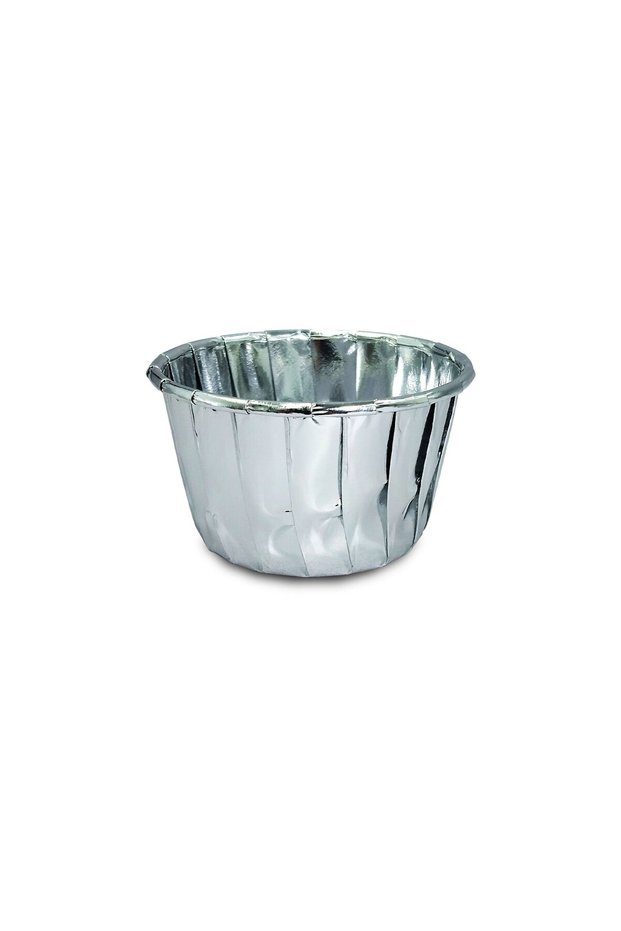 Muffin/Cupcake Cake Mold/Container Capsule, Oven Safe, Air Fryer Compatible, Silver 25-Piece