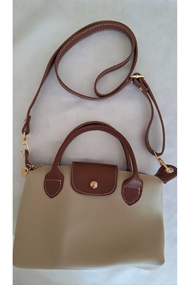 Beige Color Bag Champ Bag Brown Shoulder Bag