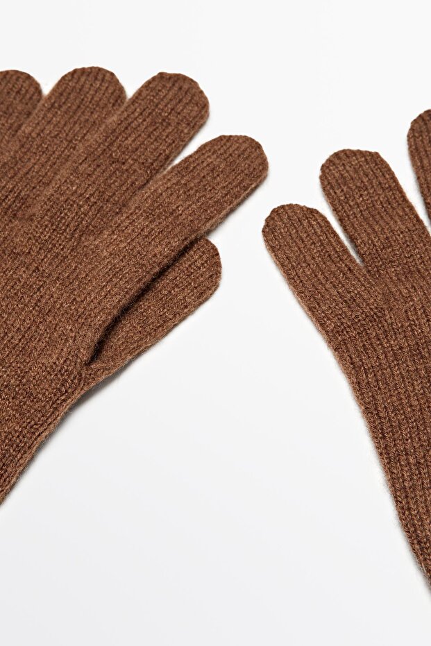 Yün karışımlı triko eldiven - 3