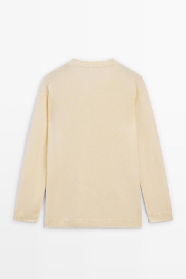 V yaka oversize triko kazak - 8