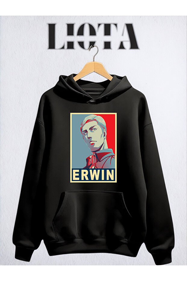 Erwin Attack on Titan Printed Oversize Cotton 3 Thread Sweatshirt