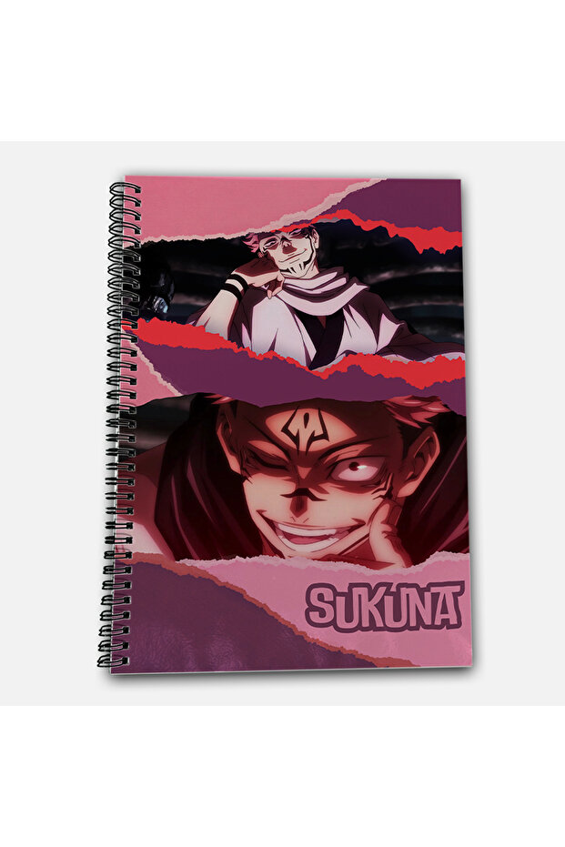 Jujutsu Kaisen Sukuna Unlined A4 School Notebook 72 Sheets Model 2 - 2