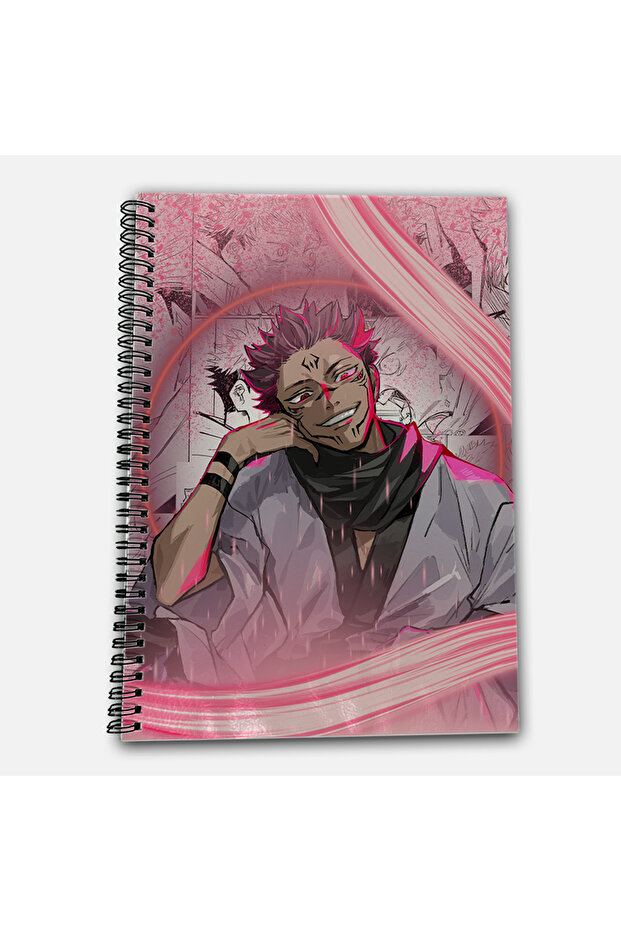 Jujutsu Kaisen Sukuna Striped A4 School Notebook 72 Sheets Model 1 - 2