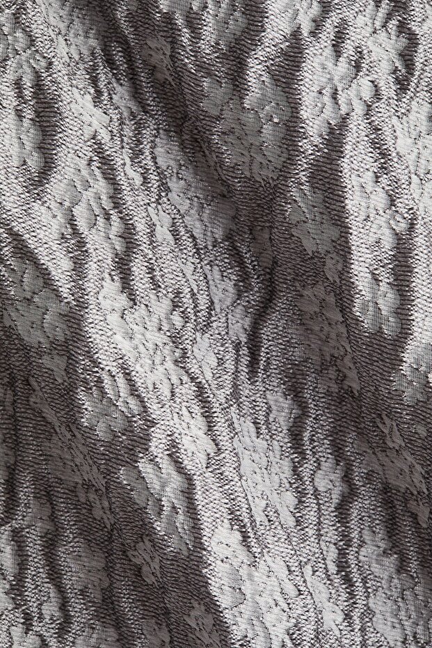 Jakarlı Dokuma Bandeau Elbise - 4