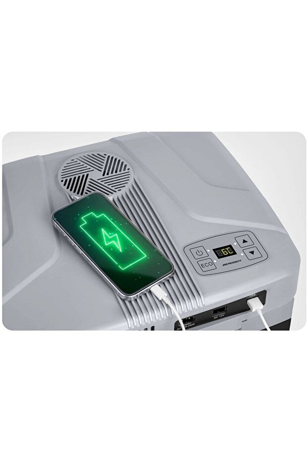 Refrigerator, electronic display, ON/OFF button, mode and Normal, built-in fan, comp... - 7