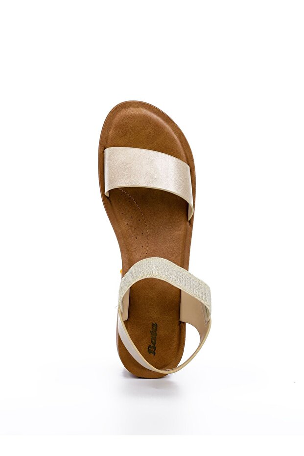 Embellished Elastic Strap Wedge Sandals - 4