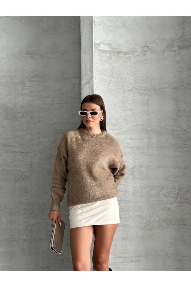 Damen-Strickpullover mit Rundhalsausschnitt - 4