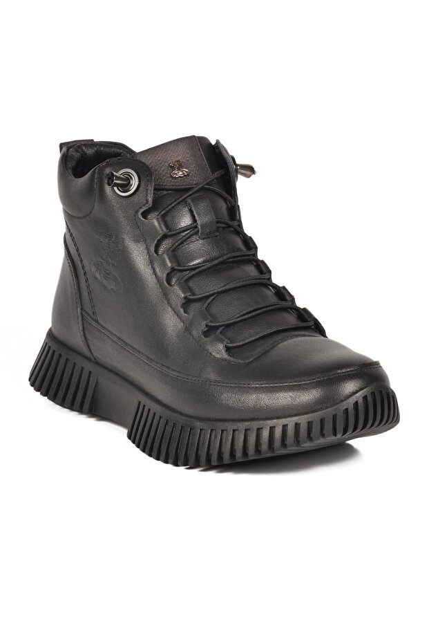 25405001K Women's Genuine Leather Elastic Comfort Short Daily Boots