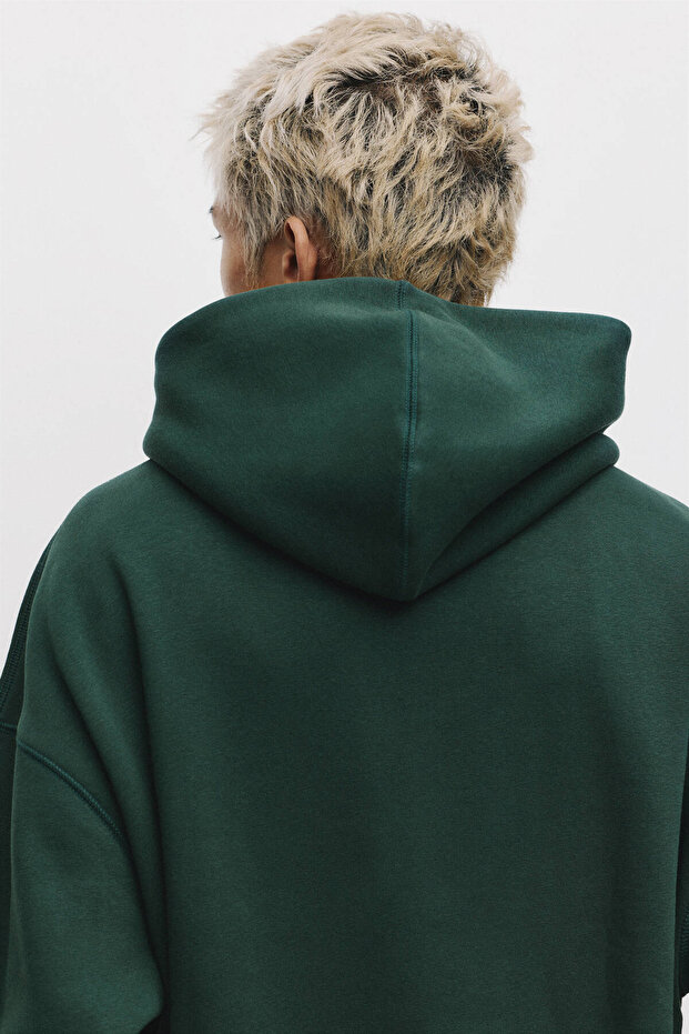 Bol kesim kapüşonlu sweatshirt - 2