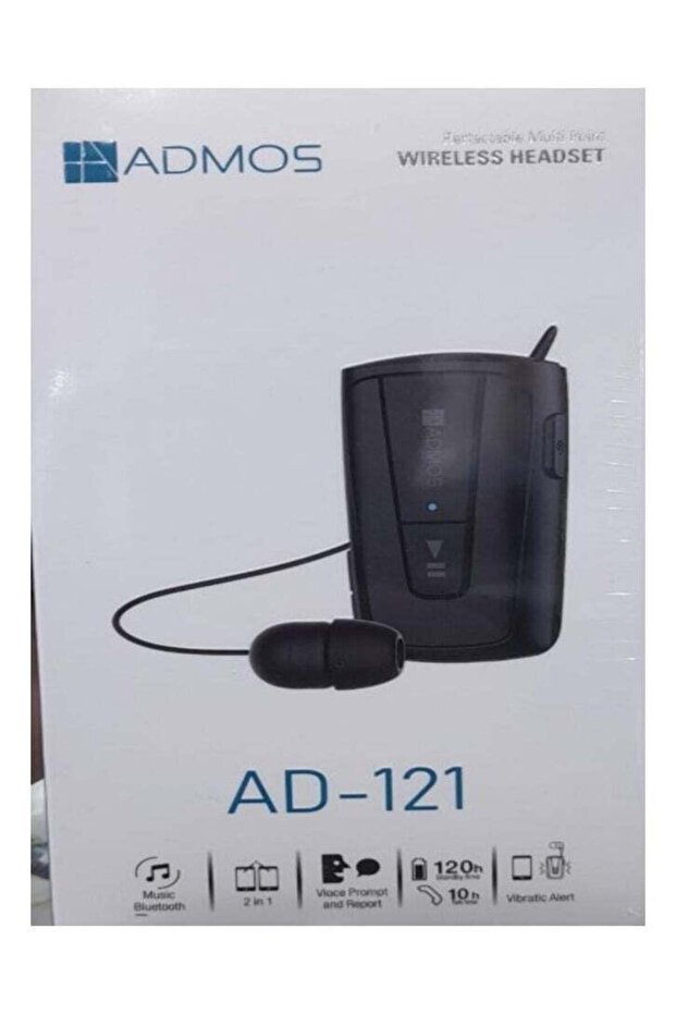 سماعات رأس AD-121 Voice Bluetooth اللاسلكية فوق الأذن باللون الأسود