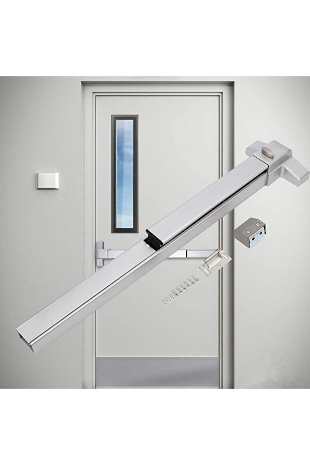 Emergency Panic Push Bar Door Exit Lock – Fire Safety Push Exit Device with Mounting Hardware – - 2