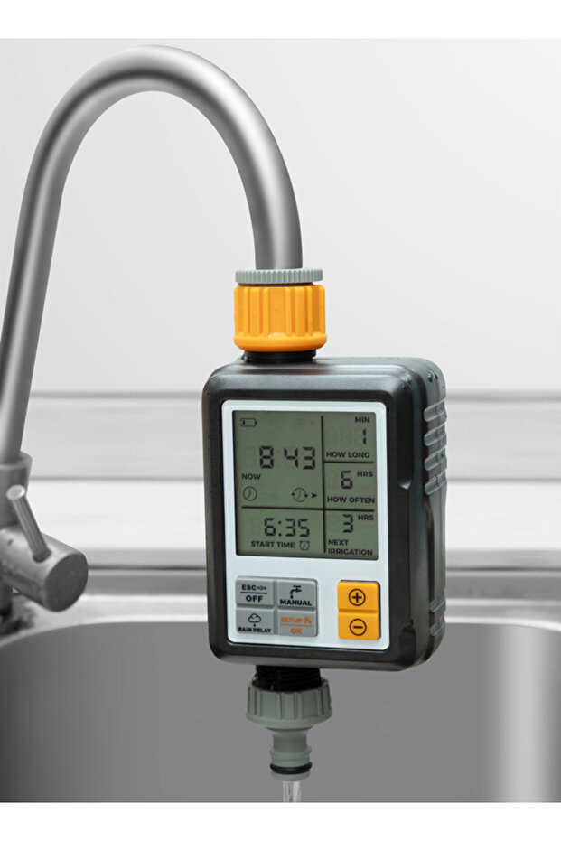 مؤقت الري التلقائي - جهاز تحكم رشاشات الحديقة المقاوم للماء والقابل للبرمجة - 5