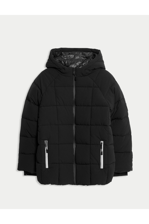 Kapüşonlu Çocuk Mont - 1