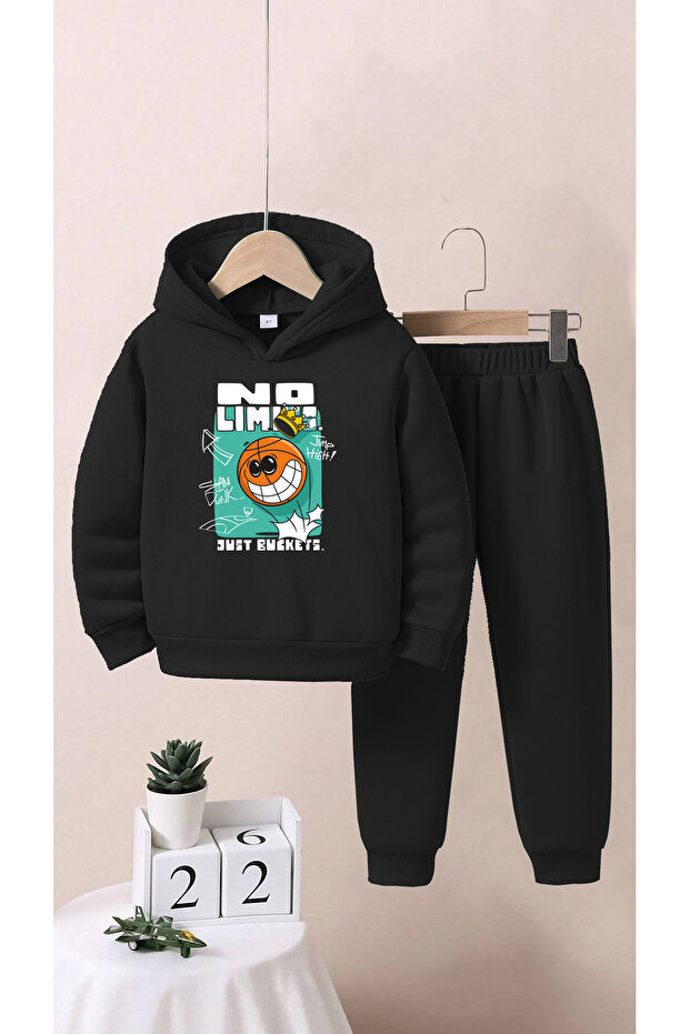 Children's Girls/Boys No Limes Printed Bottom Top Tracksuit Set
