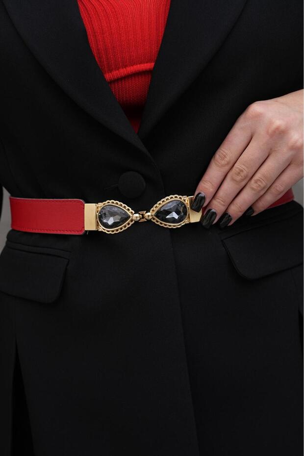Pear Stone Elastic Women's Belt Dress Belt Shirt Belt Coat Belt Stone Belt Pants