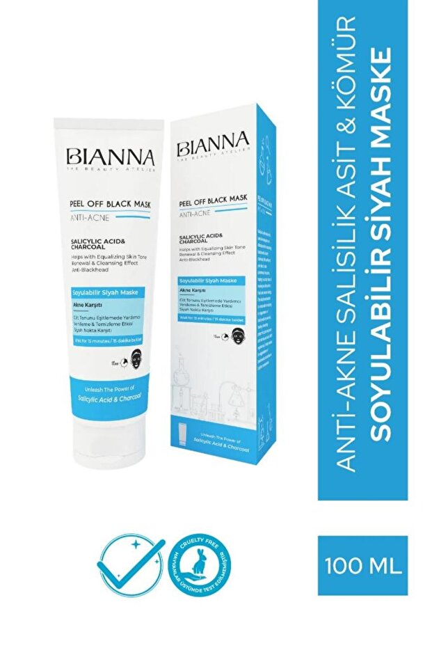 Anti Acne Peel-Off Mask Salisilk Acid & Charcoal 100 ml
