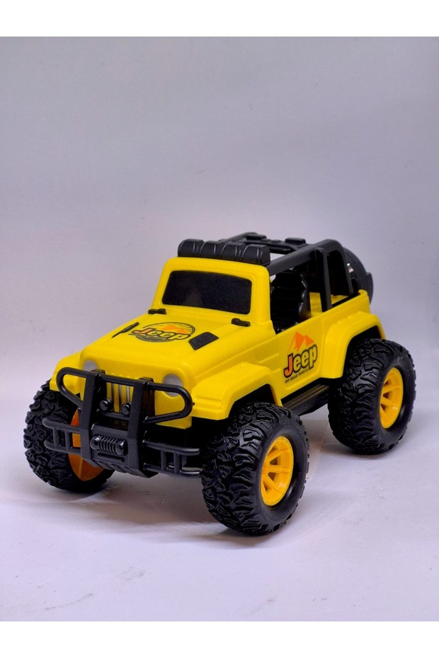 4X4 Friction Powered Offroad Toy Jeep Yellow