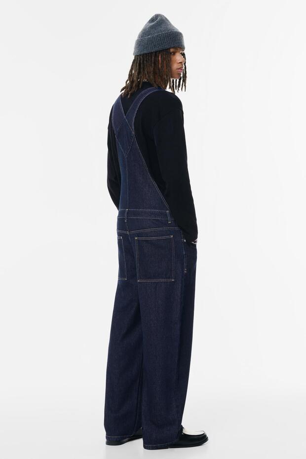 Uzun denim salopet - 5