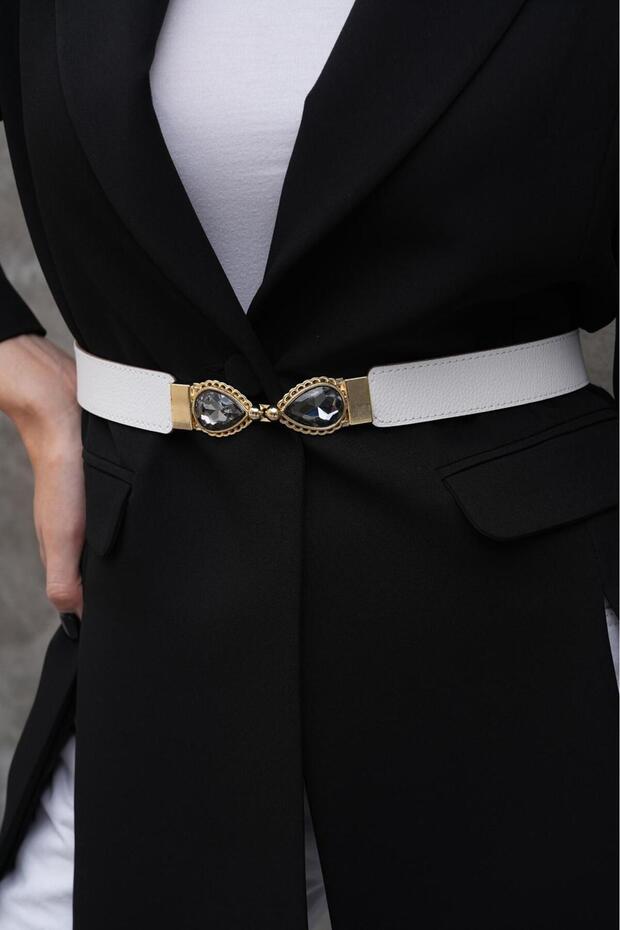 Damla Stone Women's Belt Dress Belt Coat Belt Trouser Belt