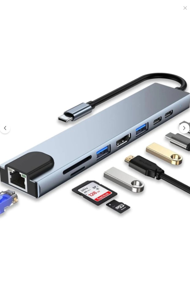 Macbook Pro Air USB Type-C Hub Converter Converter Multiplexer USB HDMI Micro SD 8 Ports