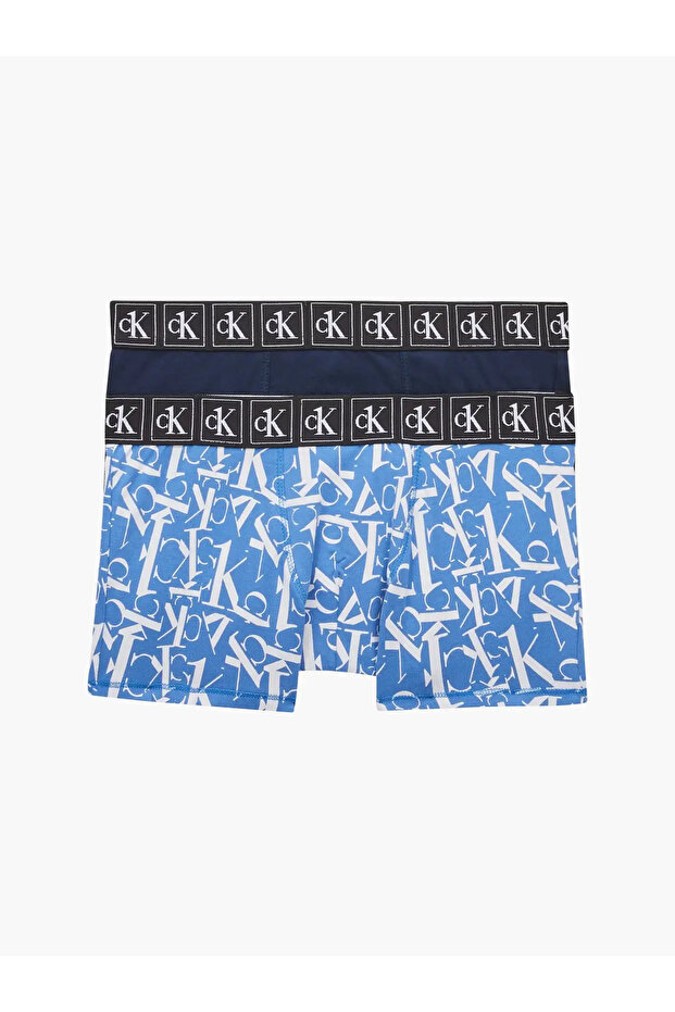 2PK TRUNK Erkek Mavi Boxer Set - 2