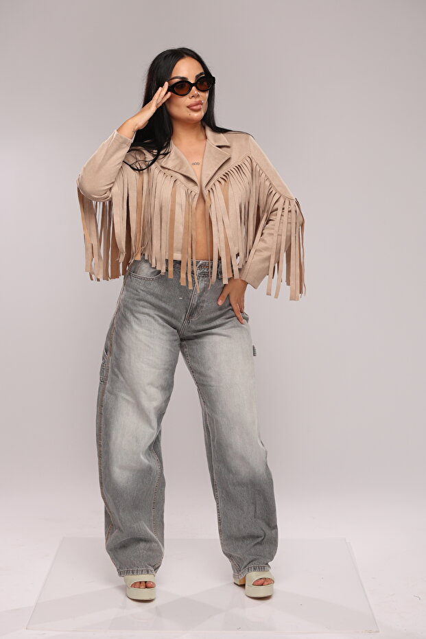 Suede fringed jacket - 1