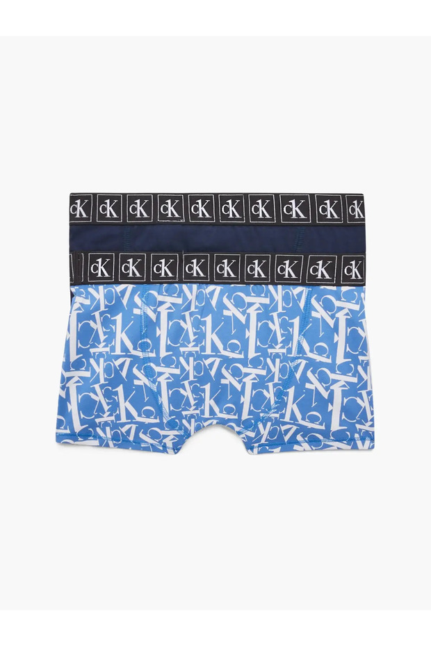 2PK TRUNK Erkek Mavi Boxer Set - 3