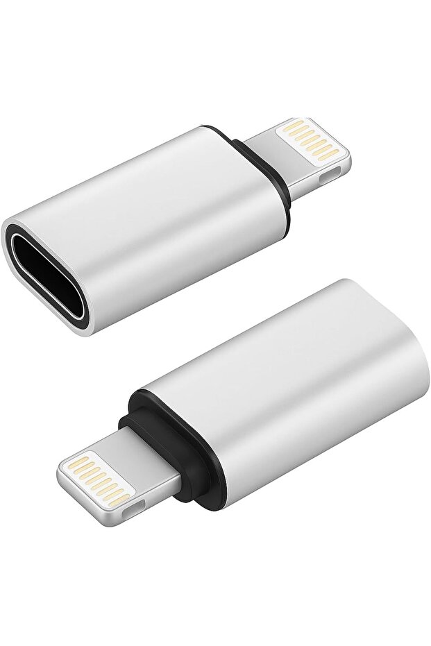 iPhone Uyumlu OTG Adaptörü | USB C Dişi - Lightning Erkek Dönüştürücü | Type-C Flash Bellek - 1