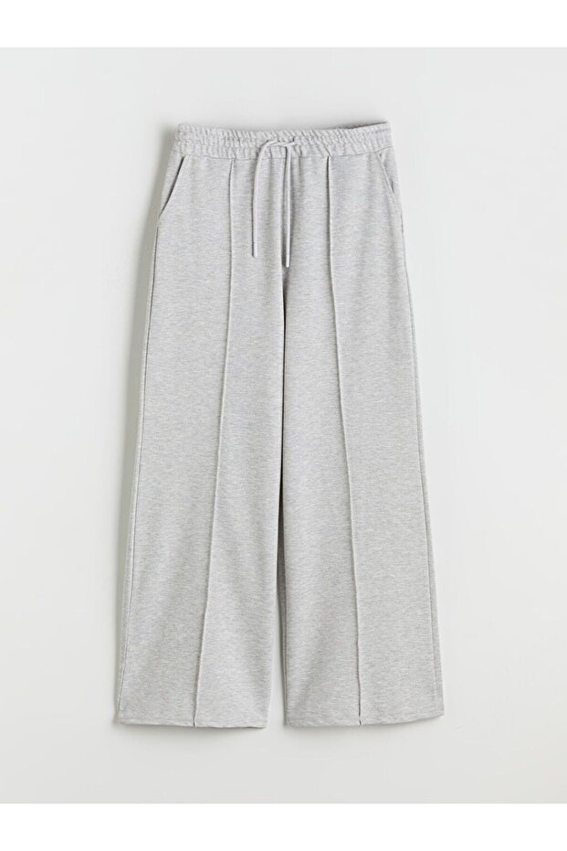 Beli Lastikli Geniş Paça Kadın Eşofman Altı - 1