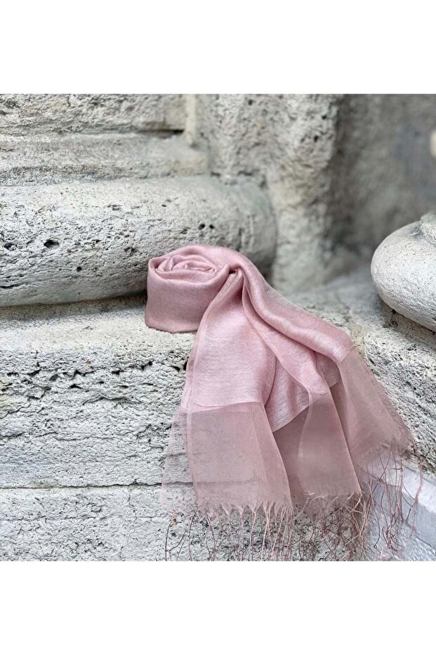 ipekli çift kat tüllü şal - 1