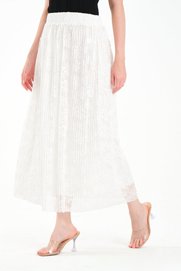 Pliseli Maxi Etek - 1