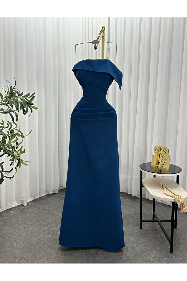 Soft navy dress - 4