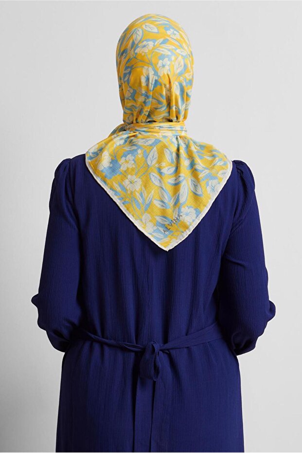 Flower Patterned Scarf 8560 - 2