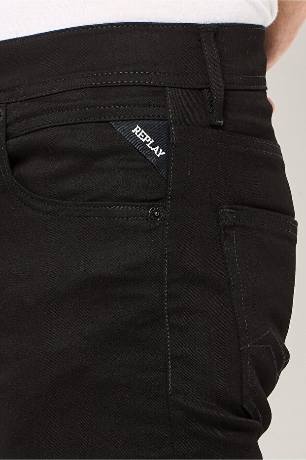 Men Regular Fit Solid Stretchable Jeans, Black - 3