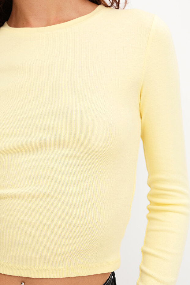 Bisiklet Yaka Basic Bluz B15385-W8 - 3