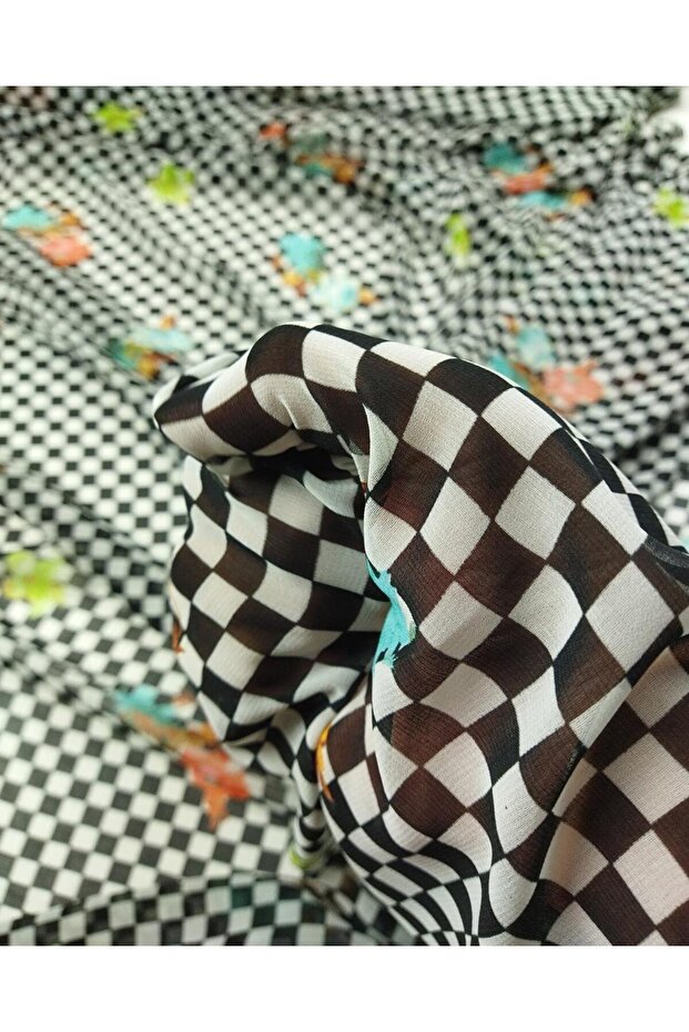 شيفون داما منقوش بالزهور عرض: 150 - 4