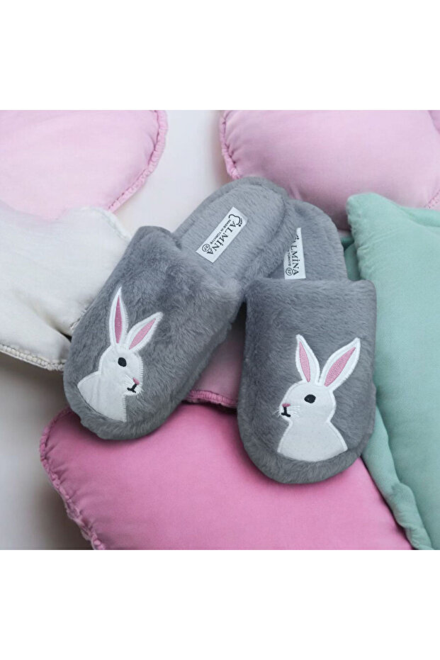 Women's Plush House Slippers Non-Slip Sole Winter Warm Cute Patterned