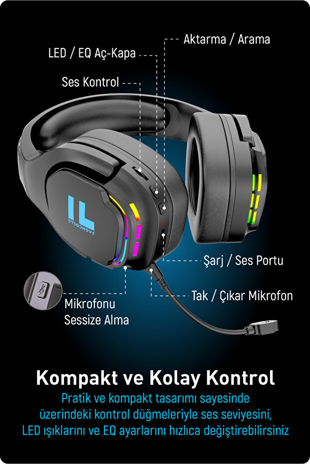 G926 Pro Wireless Oyuncu Kulaklığı - 8