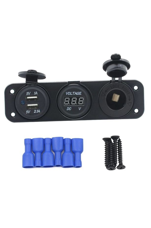 Usb Şarj / Çakmaklık / Voltmetre - 1